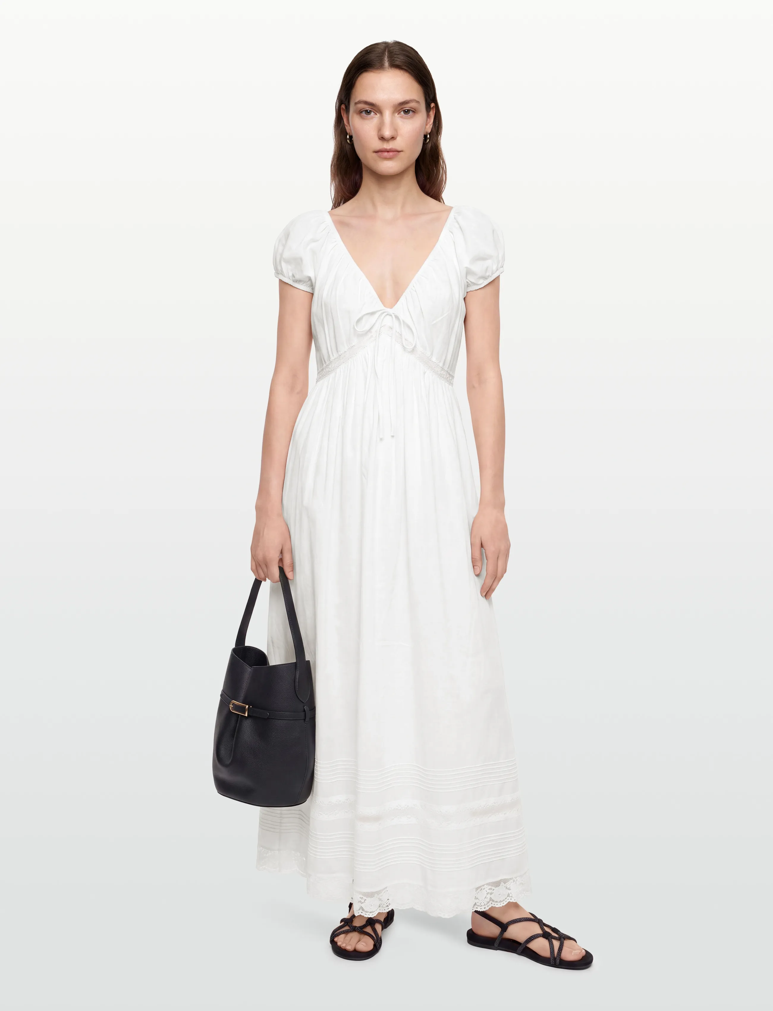 Faithfull The Brand ELODIA MAXI DRESS - Sommerkleider - MIA LACE IVORY / cream