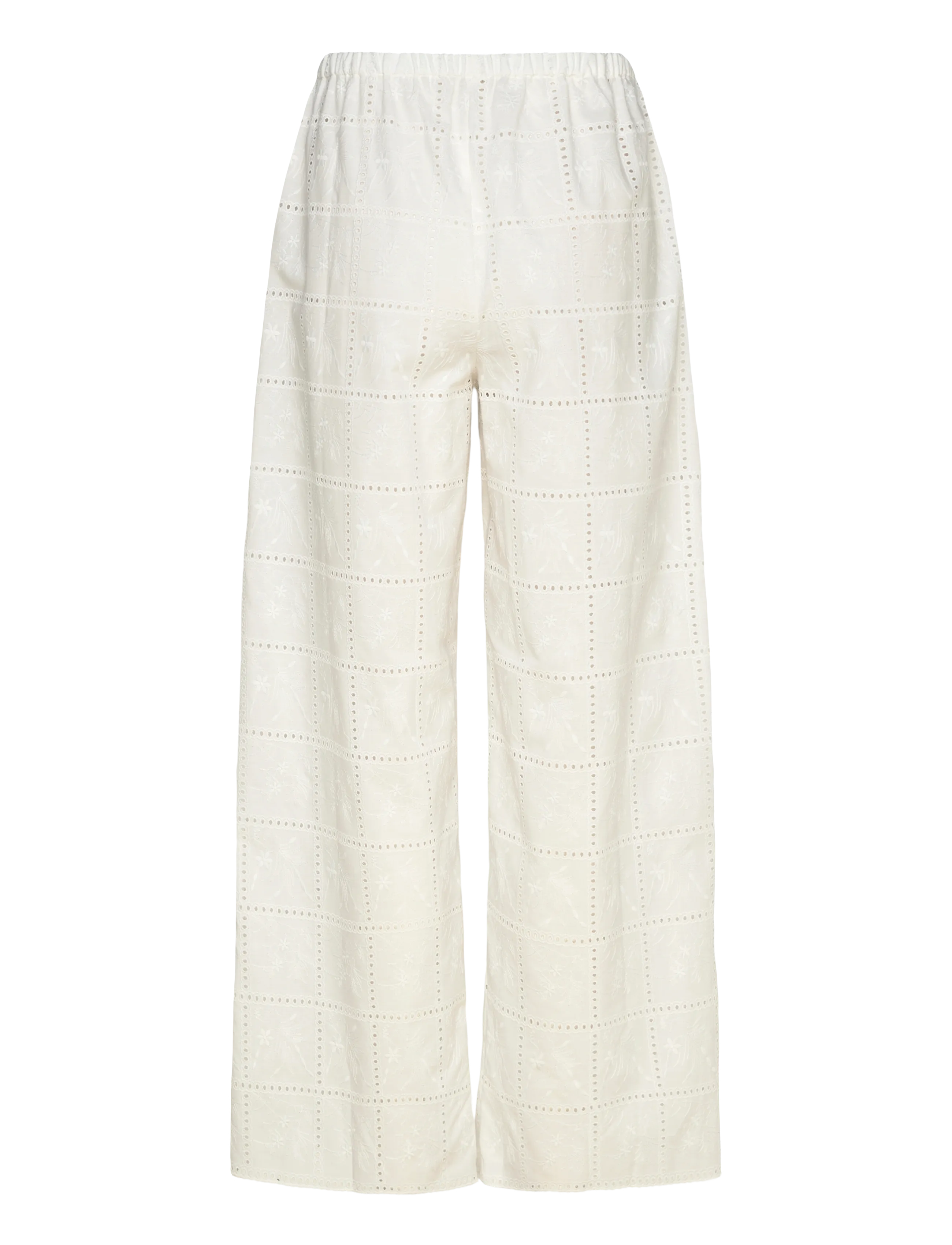 Faithfull The Brand - MORA PANT - wijde broeken - handkerchief broderie white - 1