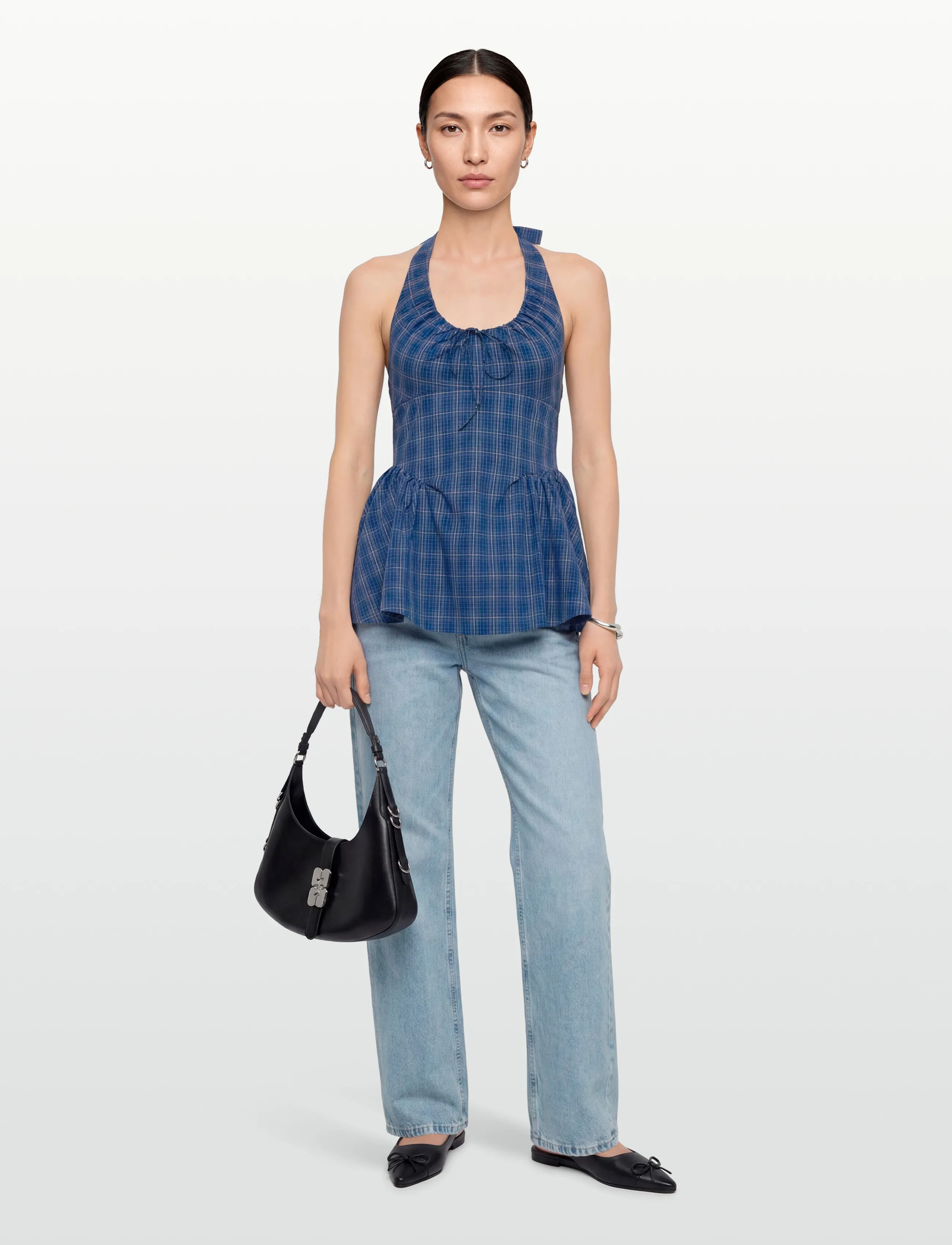 Faithfull The Brand - DEL ROS TOP - mouwloze tops - flor check - cobalt - 0
