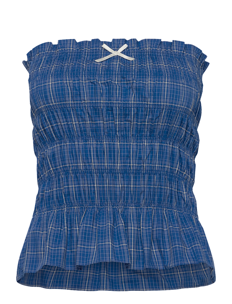 Faithfull The Brand - LEYA TOP - Ärmellose tops - flor check - cobalt - 0
