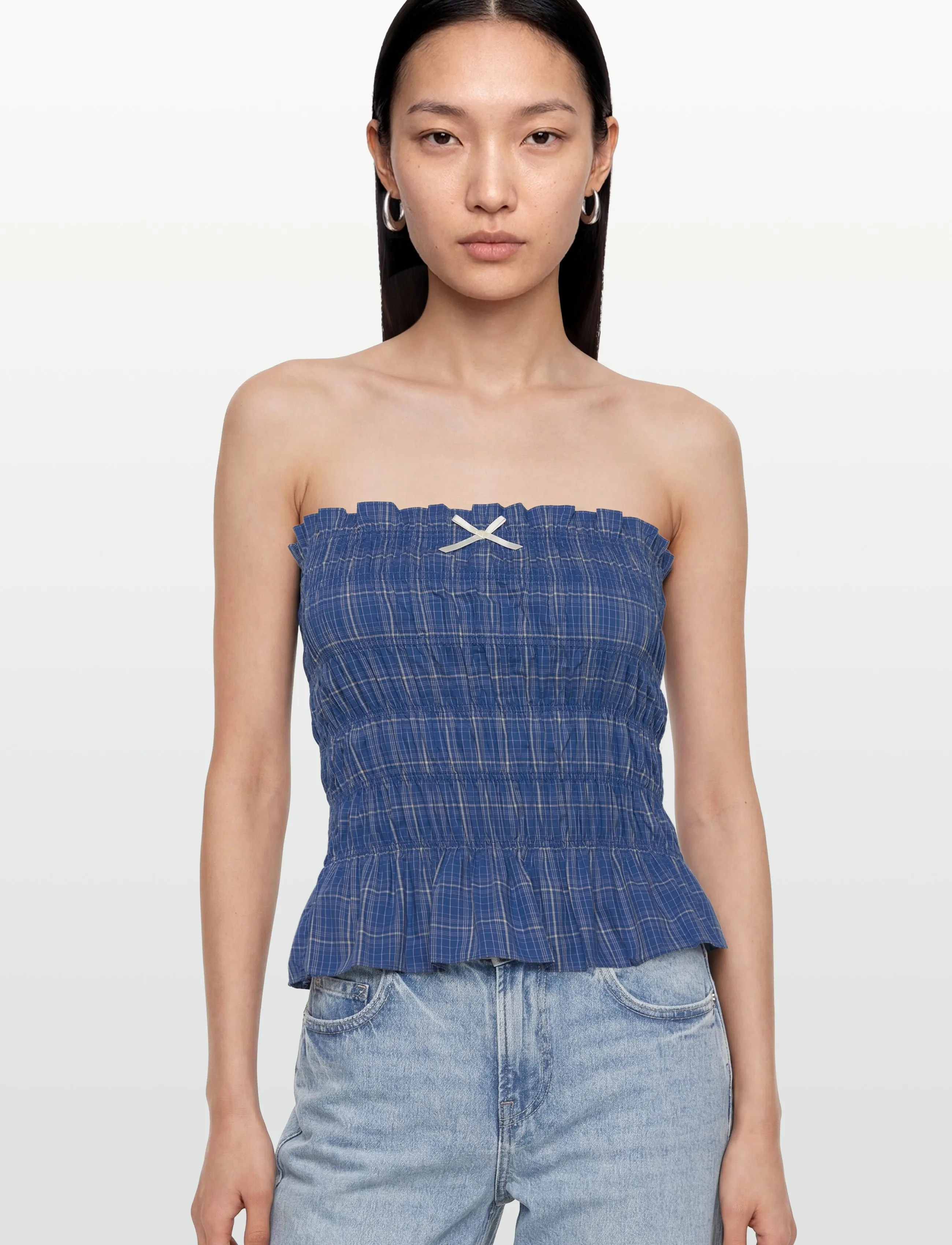 Faithfull The Brand - LEYA TOP - tanktops - flor check - cobalt - 3