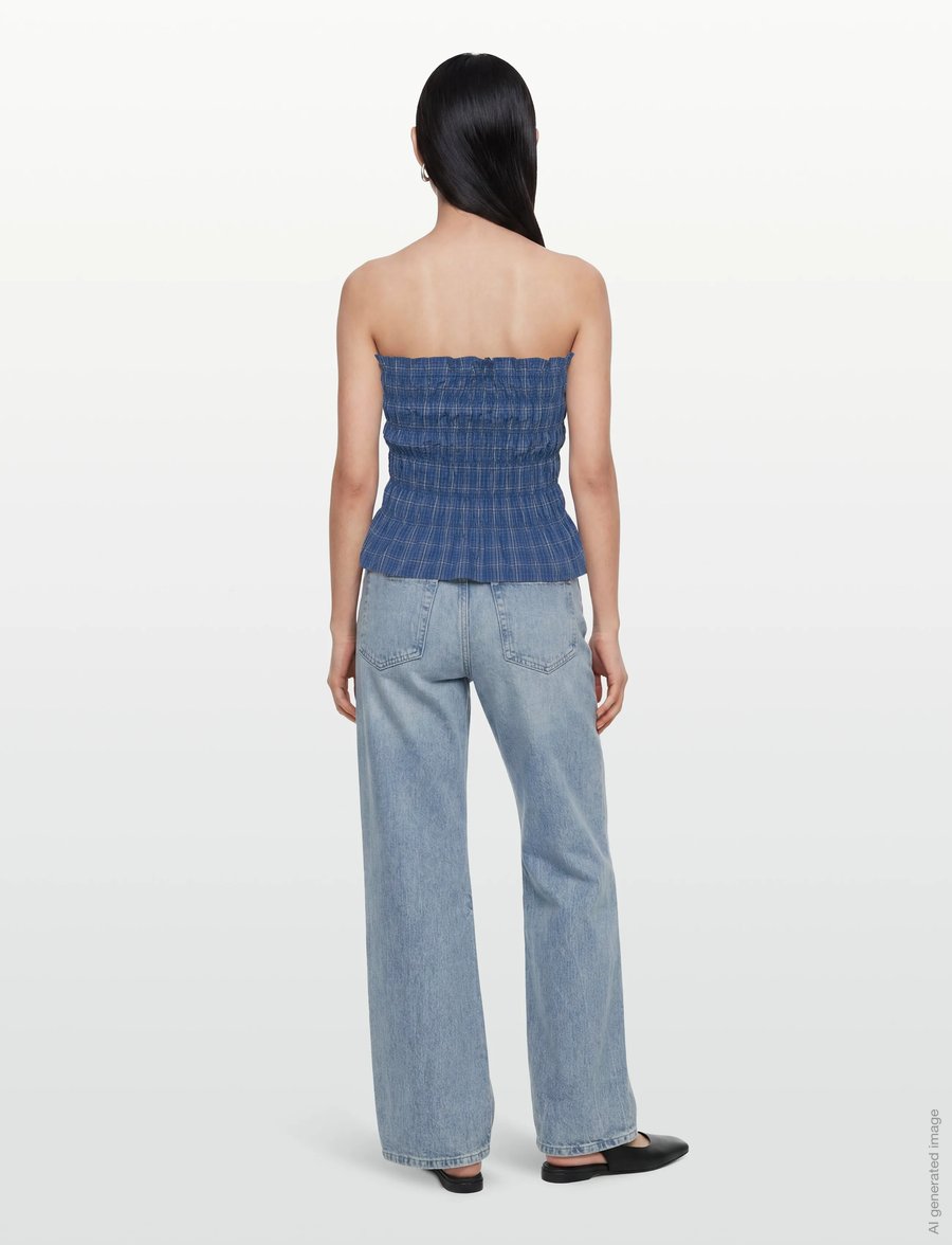 Faithfull The Brand - LEYA TOP - tanktops - flor check - cobalt - 4