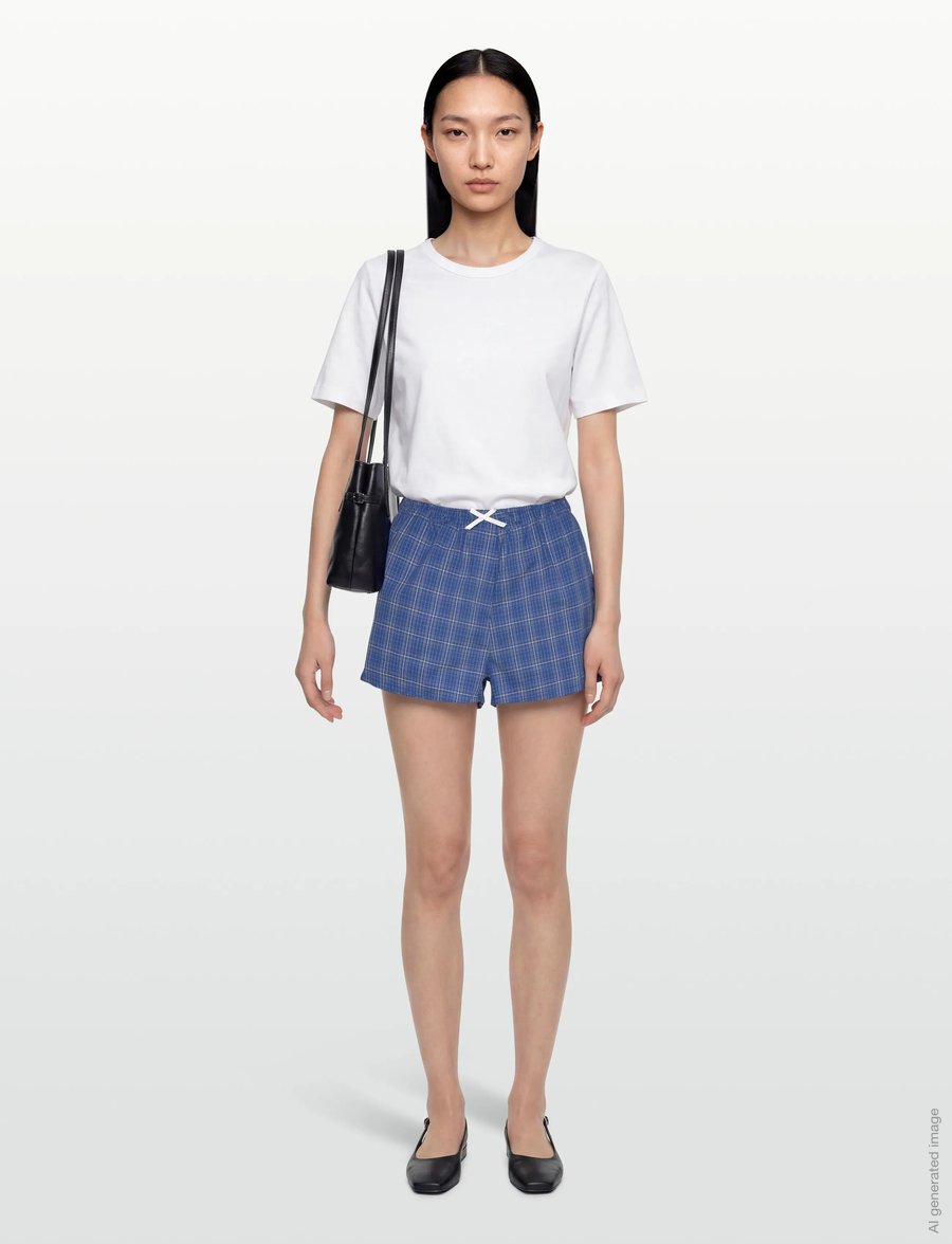 Faithfull The Brand - LEYA SHORT - casual shorts - flor check - cobalt - 0