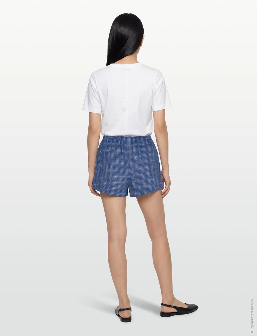 Faithfull The Brand - LEYA SHORT - casual shorts - flor check - cobalt - 4
