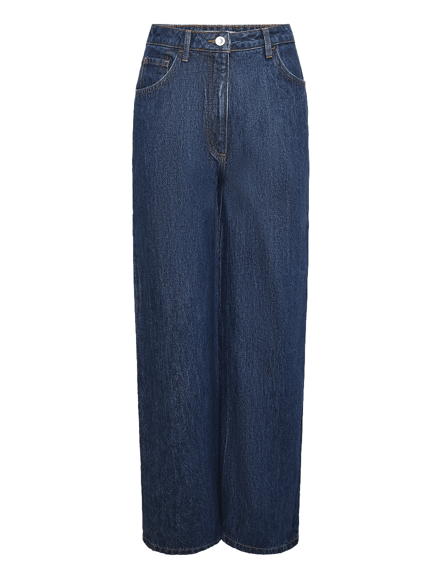 Faithfull The Brand - QUINTA DENIM PANT - laia säärega teksad - dark indigo - 0