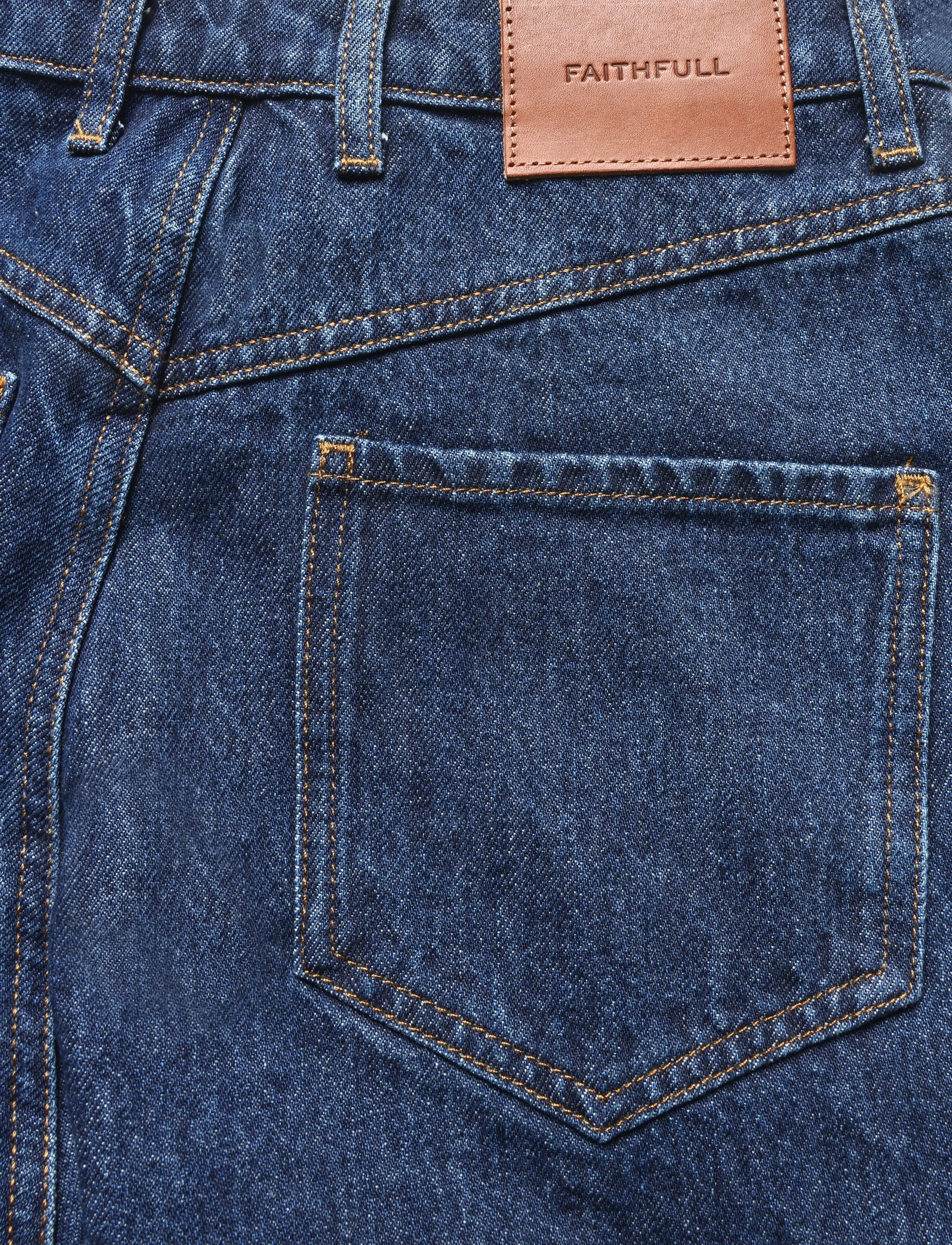 Faithfull The Brand - QUINTA DENIM PANT - laia säärega teksad - dark indigo - 4