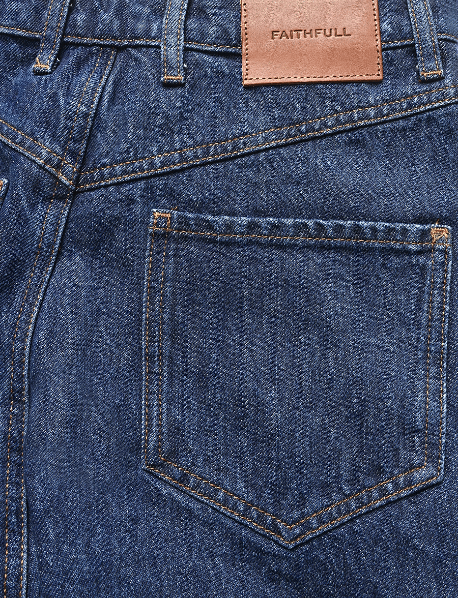 Faithfull The Brand - QUINTA DENIM PANT - laia säärega teksad - dark indigo - 4