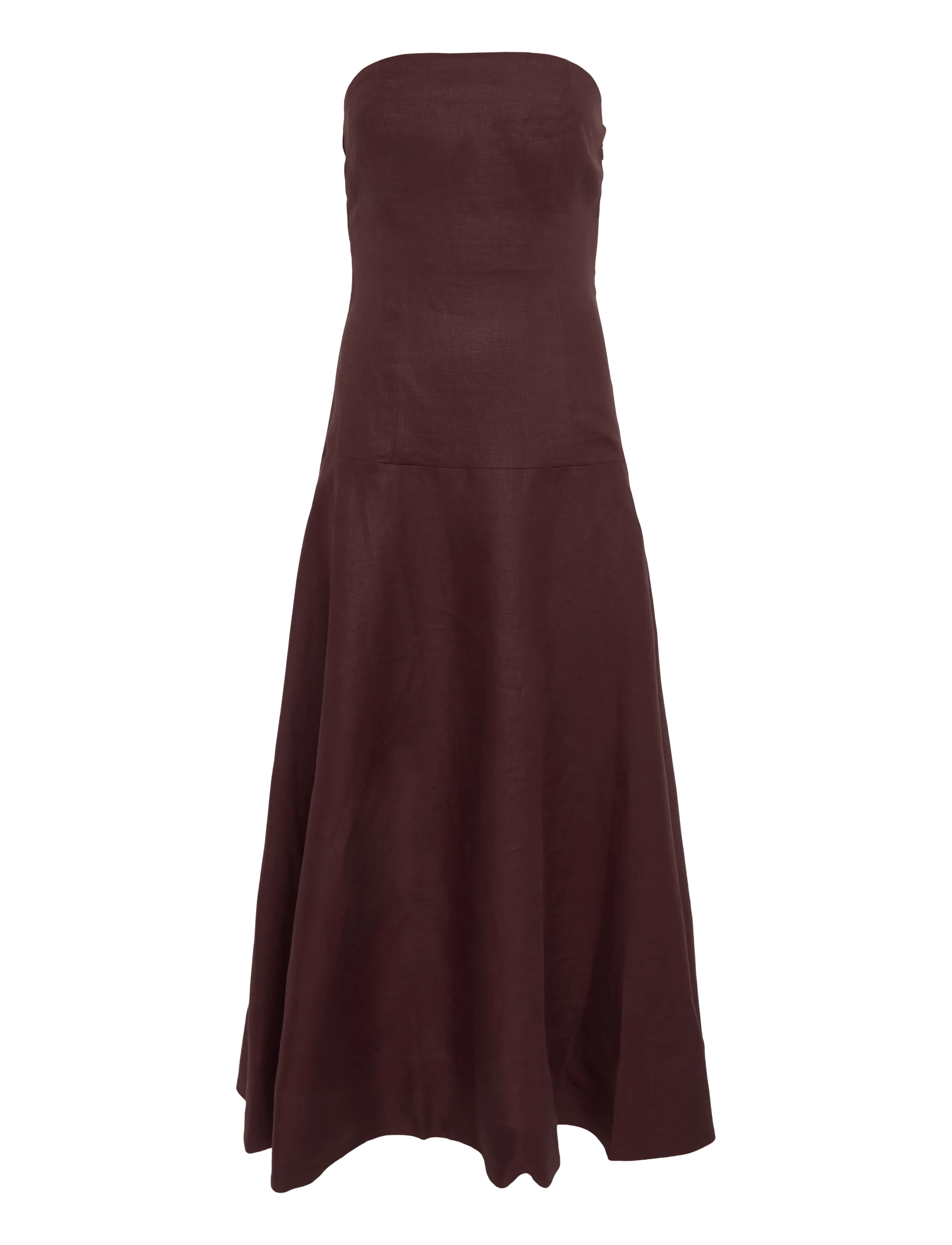 Faithfull The Brand LOUNA MIDI DRESS - Midikleidid - PORT / burgundy