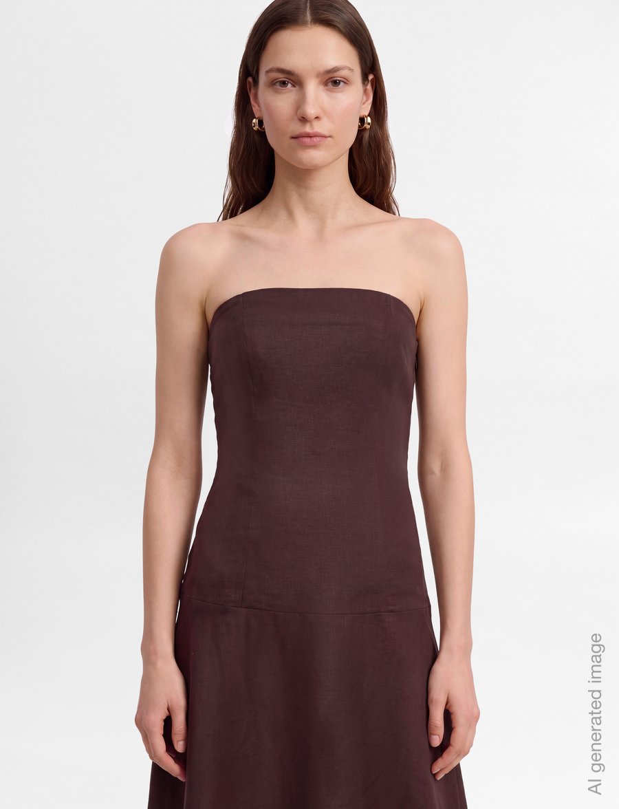 Faithfull The Brand - LOUNA MIDI DRESS - summer dresses - port - 3