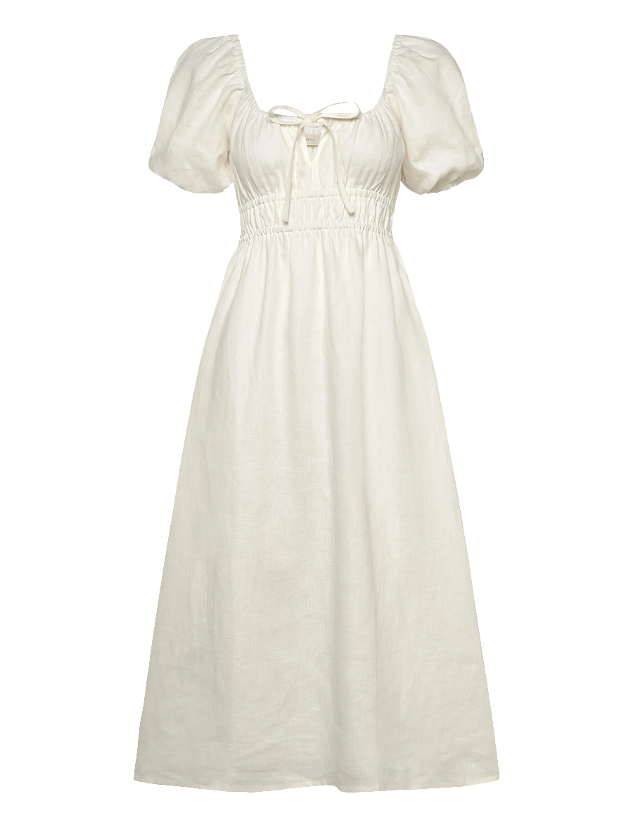 Faithfull The Brand - BRIGITTE MIDI DRESS - konfirmationstøj - white - 1