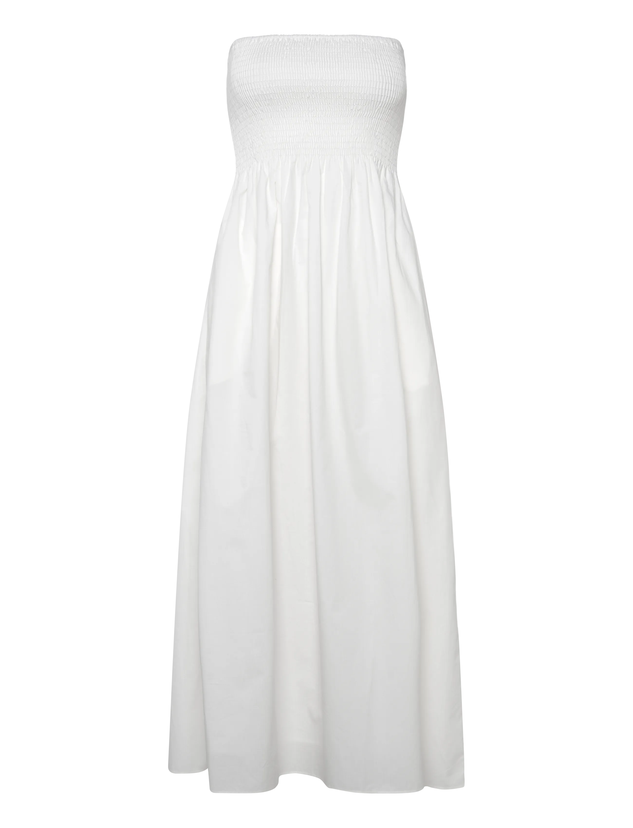 Faithfull The Brand JAMIE MIDI DRESS - Faithfull The Brand - WHITE / white