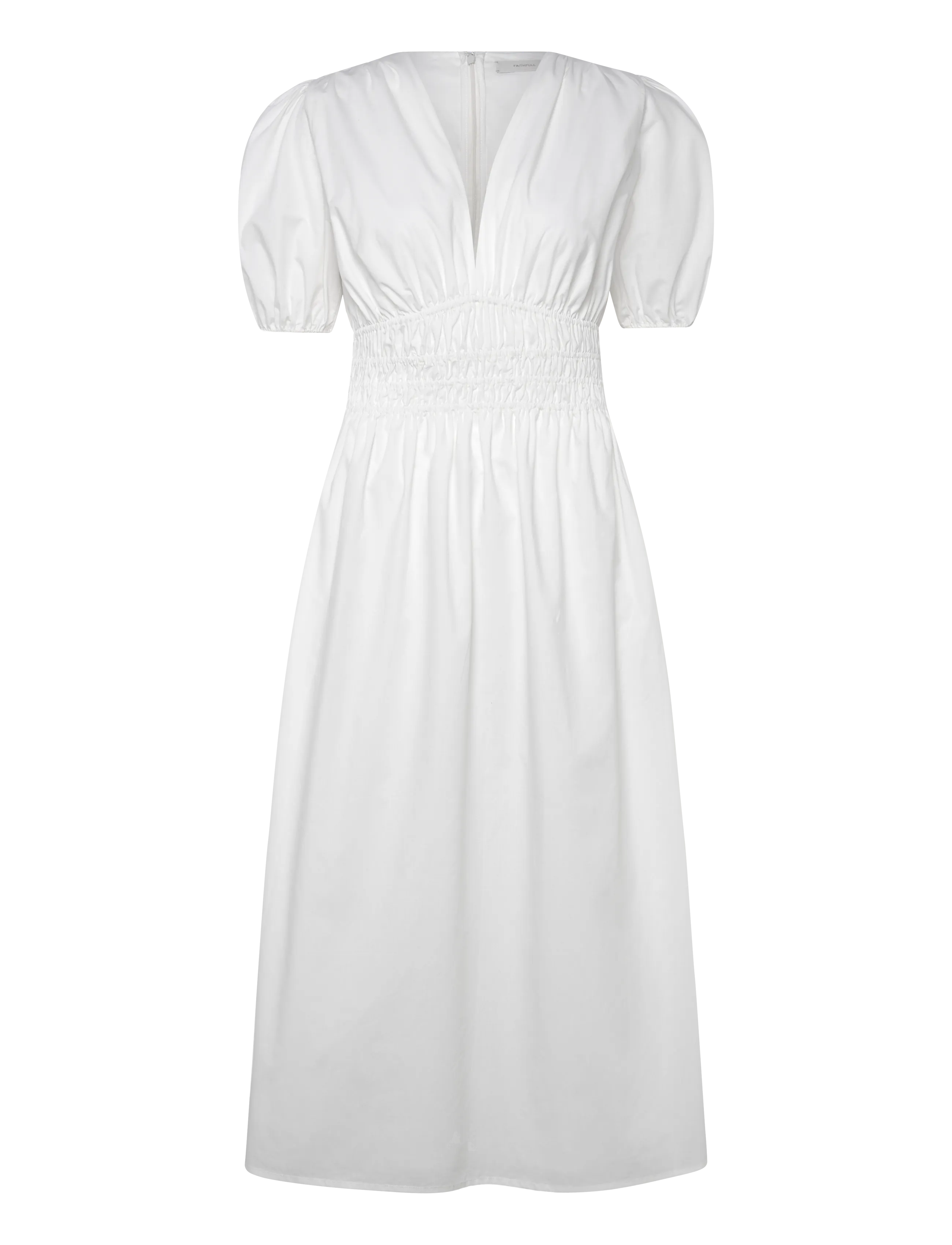 Faithfull The Brand GRACE MIDI DRESS - Midikleidid - WHITE / white