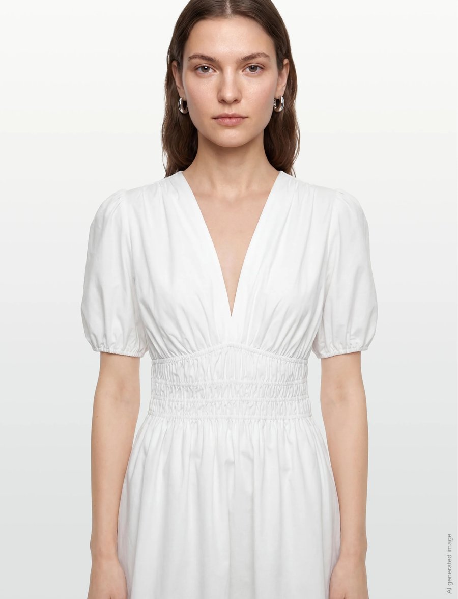 Faithfull The Brand - GRACE MIDI DRESS - white - 3
