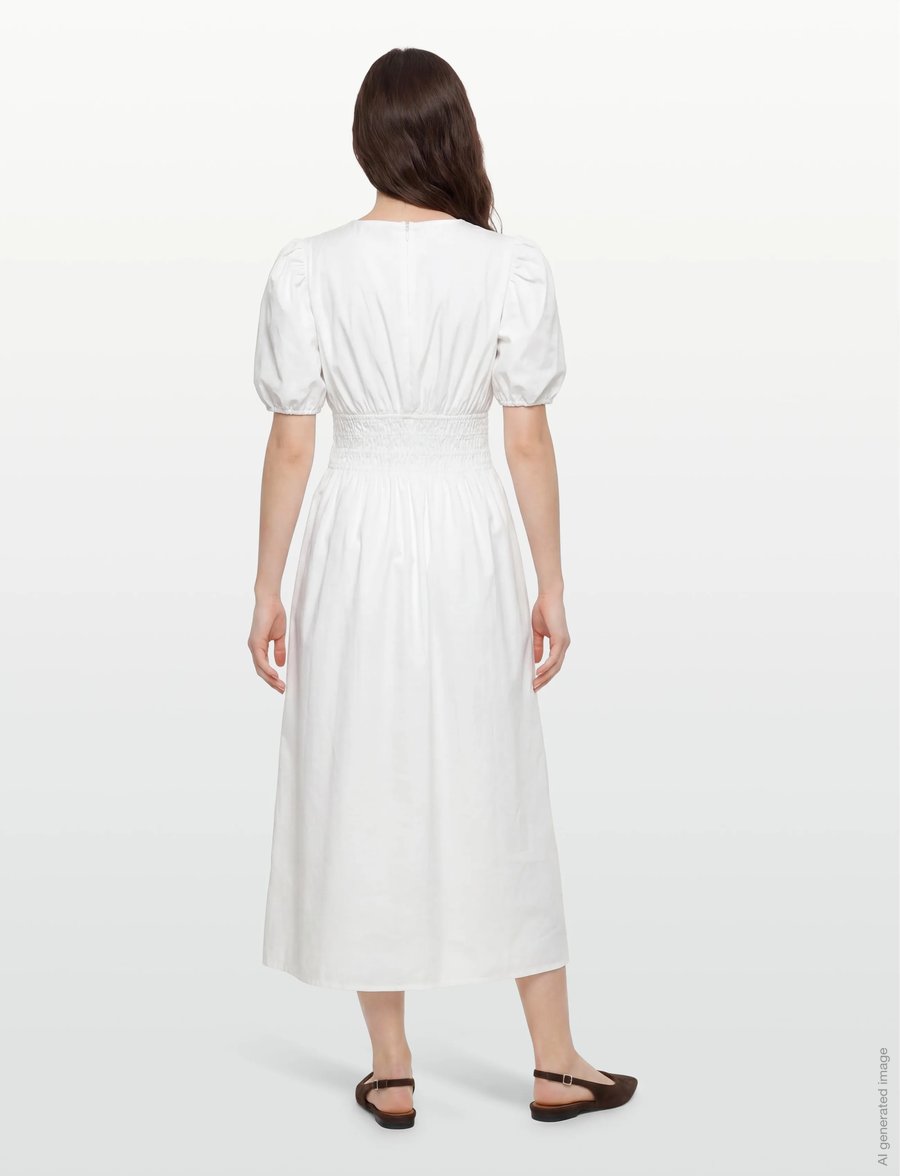 Faithfull The Brand - GRACE MIDI DRESS - white - 4