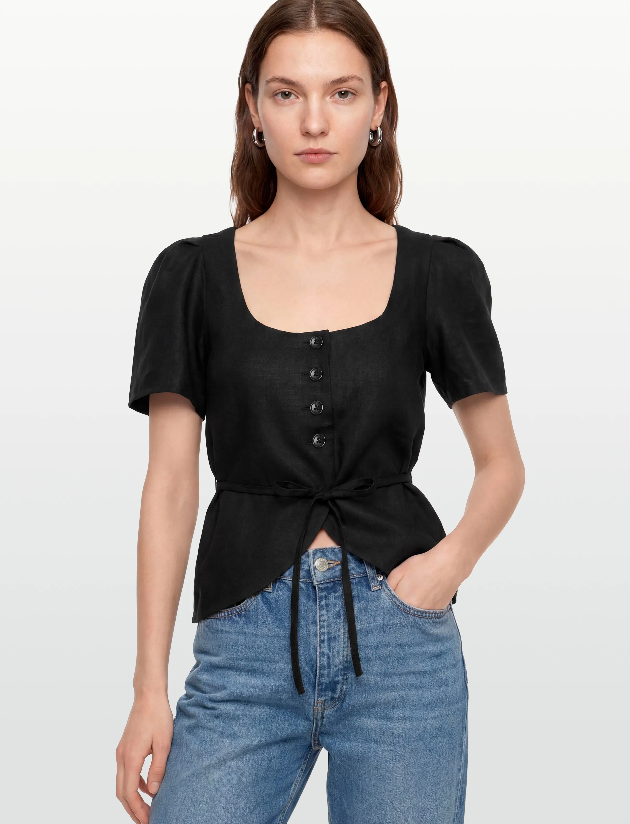 Faithfull The Brand - AUDREY VEST - kortærmede bluser - black - 3
