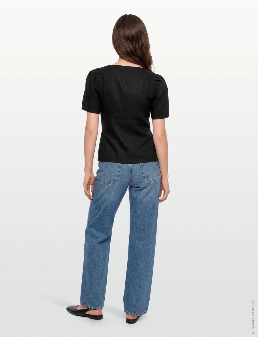 Faithfull The Brand - AUDREY VEST - kortærmede bluser - black - 4