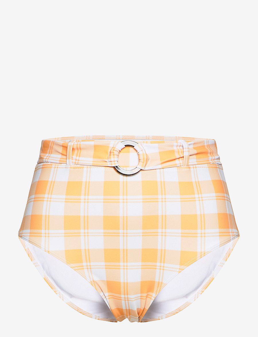 Faithfull The Brand - Lavande Bottoms - bas de maillot taille haute - ligne check print - 0