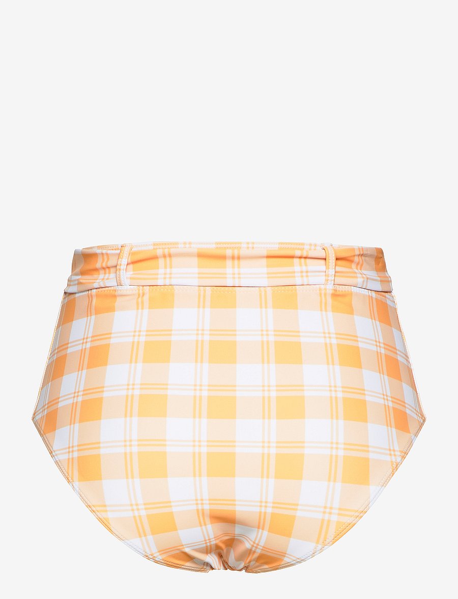 Faithfull The Brand - Lavande Bottoms - bas de maillot taille haute - ligne check print - 1