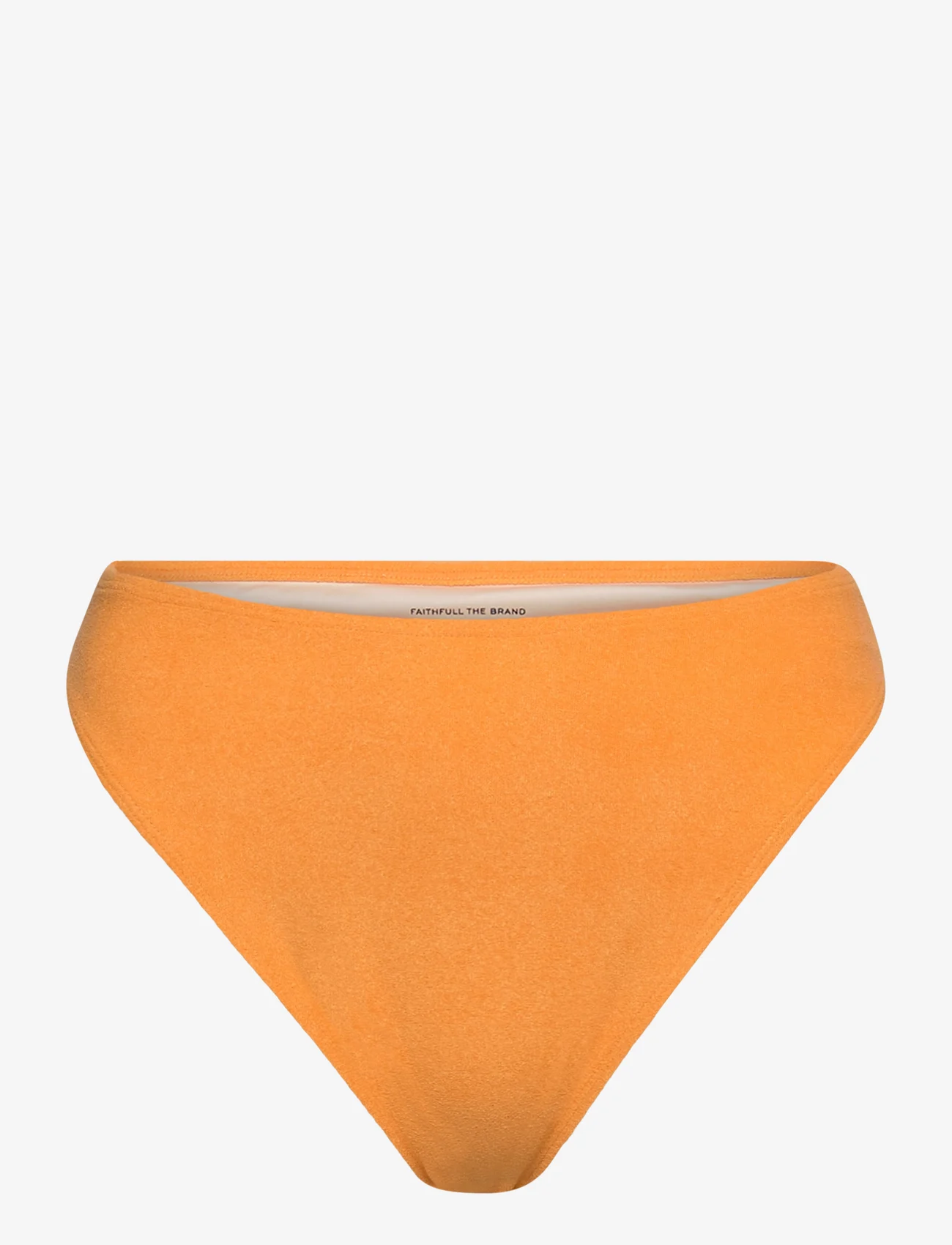 Faithfull The Brand - DYLLA BIKINI BOTTOMS - korkeavyötäröiset bikinihousut - plain orange towelling - 0