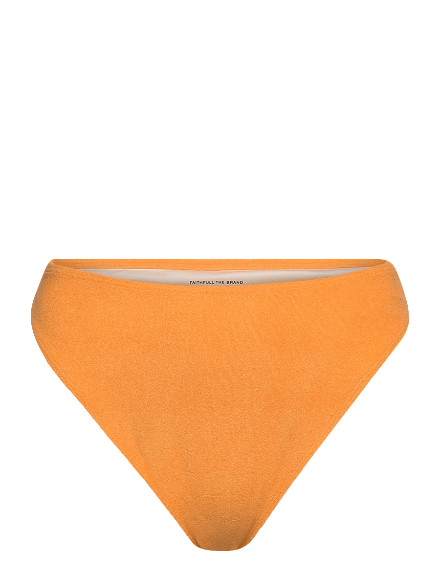 Faithfull The Brand - DYLLA BIKINI BOTTOMS - højtaljede bikinitrusser - plain orange towelling - 1