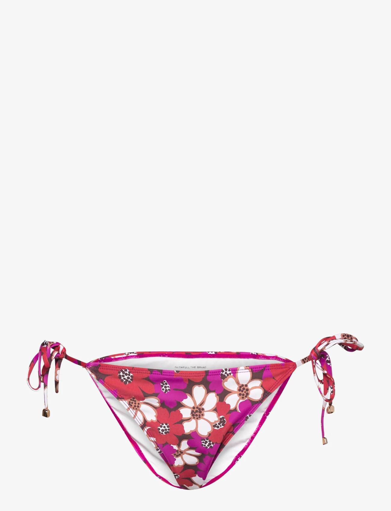 Faithfull The Brand - LEO BIKINI BOTTOMS - Šonuose segami bikiniai - li reni floral print-fuchsia - 0