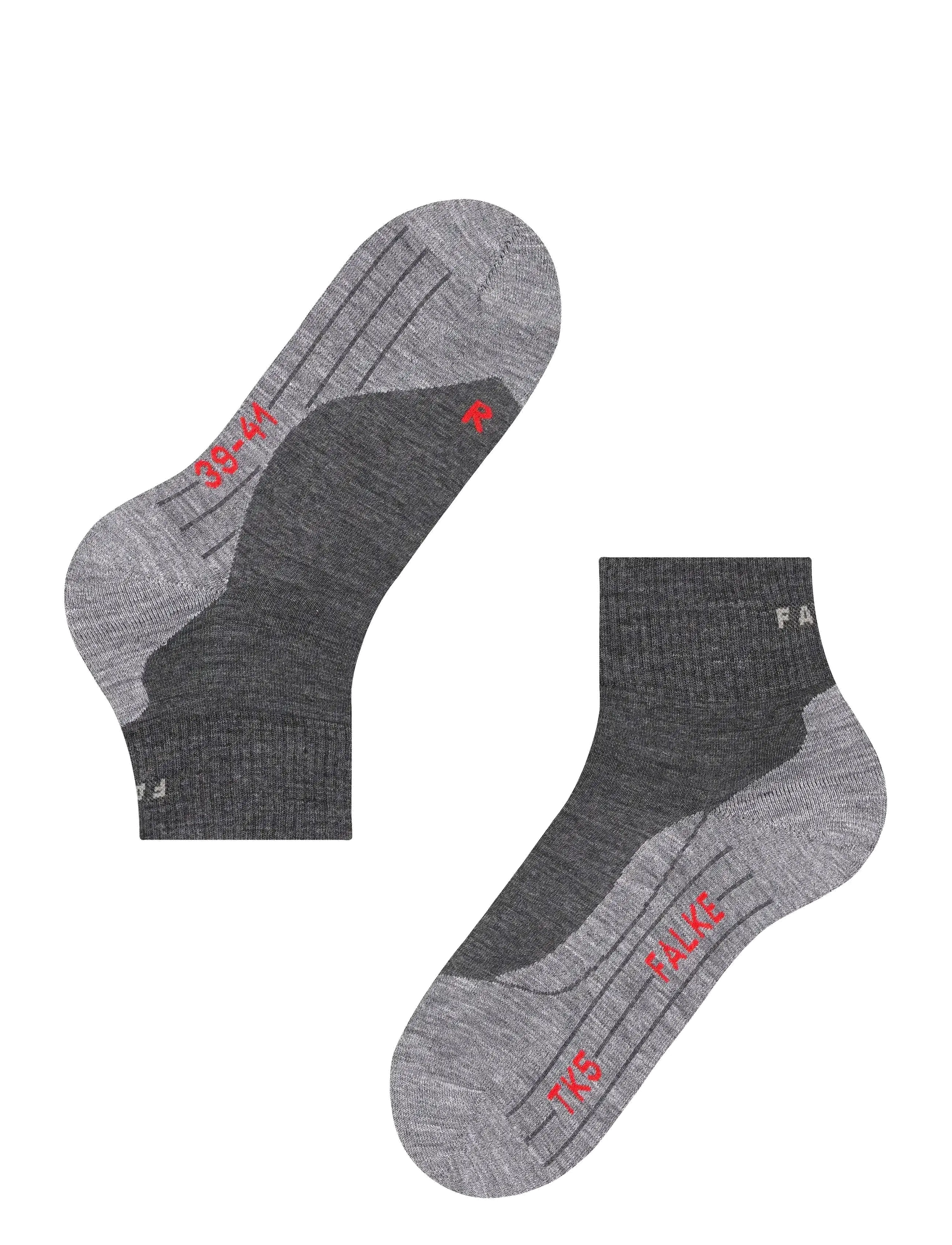 Falke Sport - TK5 Short Trekking Light-cushioned - sporta zeķes - asphalt mel. - 3