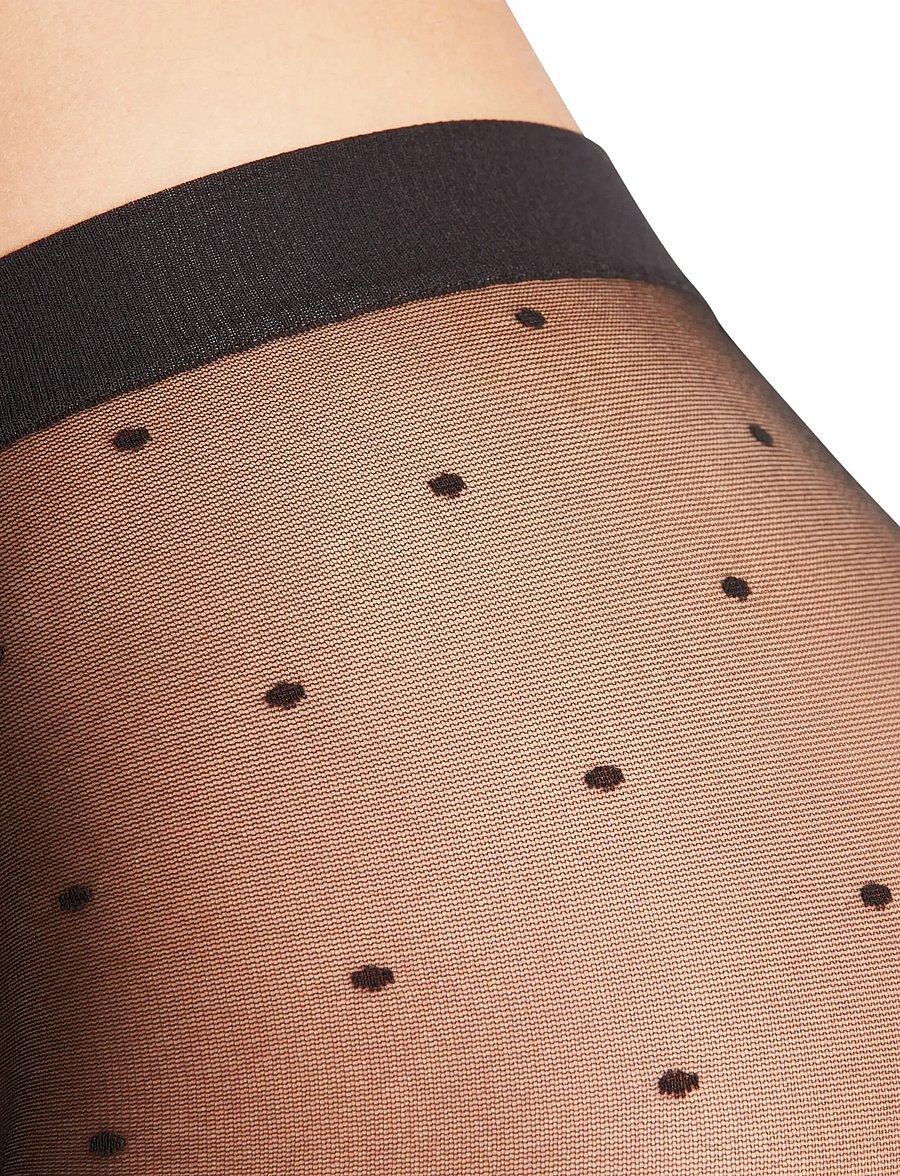 Falke Women - Dot 15 Denier Transparent matt - særlige begivenheder - black - 4