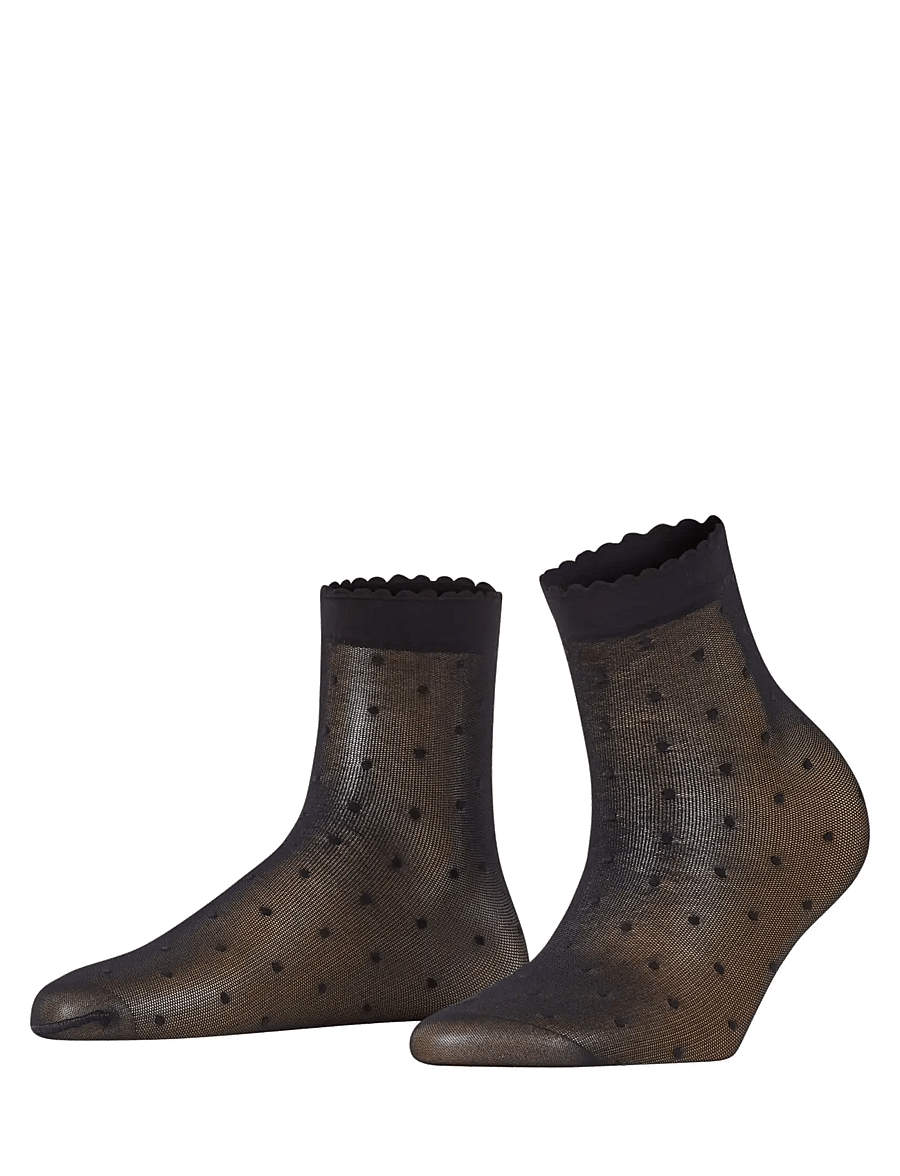 Falke Women - Dot 15 Denier Transparent matt - normale socken - black - 0