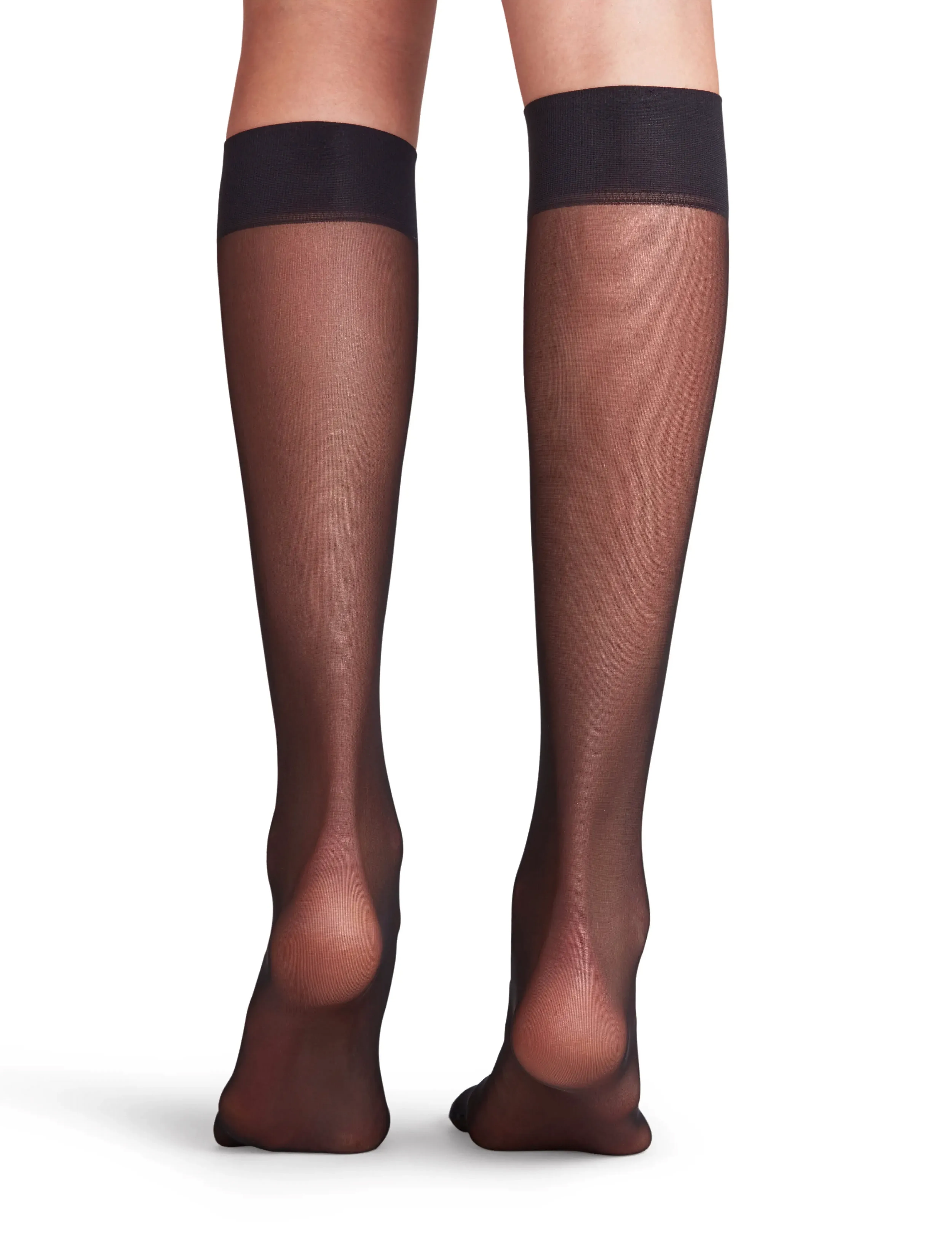 Falke Women Matt Deluxe Transparent, Kvinder, Gennemsigtige Knæstrømper, Sort, Str: 39-42