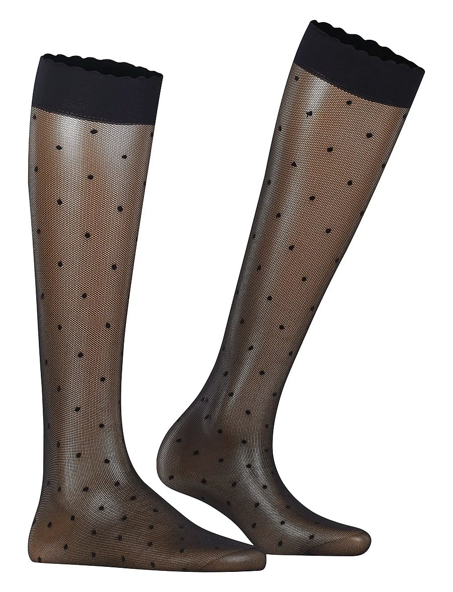 Falke Women - Dot 15 Denier Transparent matt - kniestrümpfe - black - 3