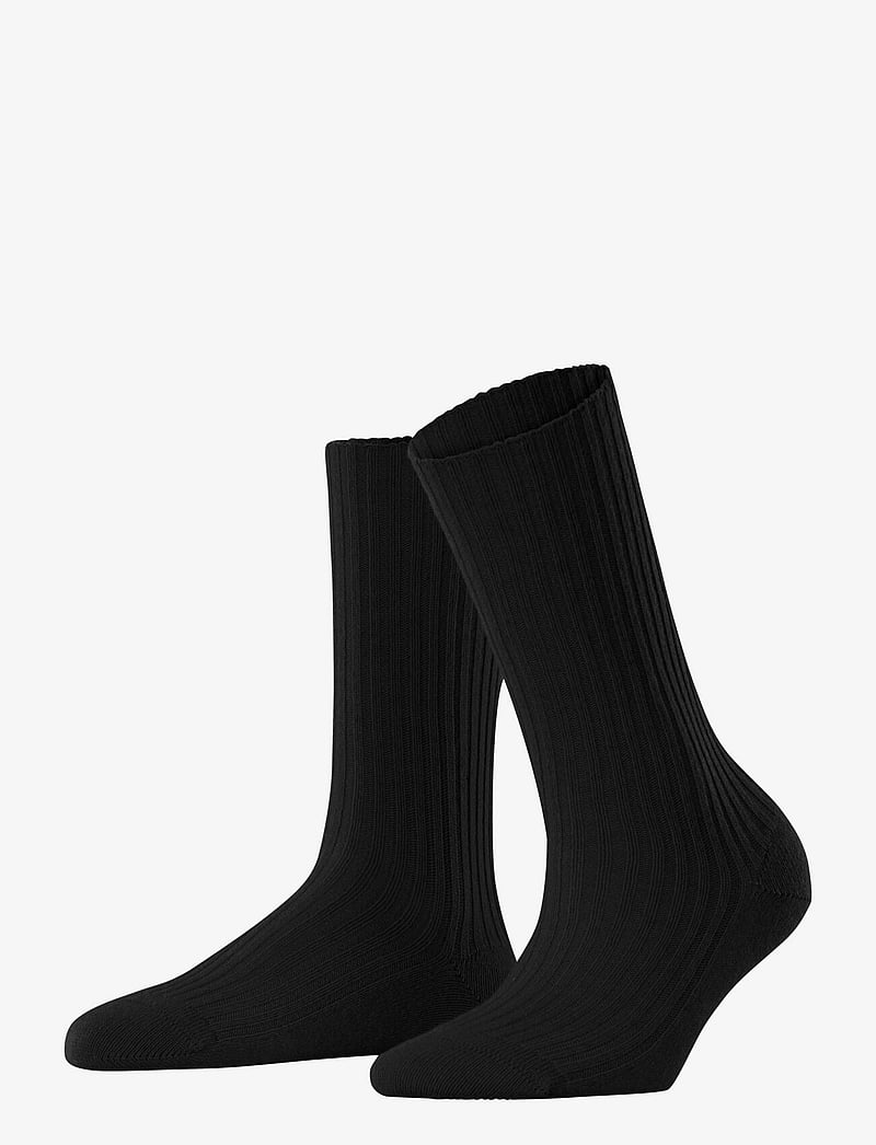 Falke Women - Cosy Wool Boot sock warm - cashmere - black 3000 - 0