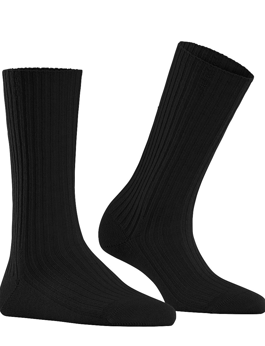Falke Women - Cosy Wool Boot sock warm - kaschmir - black 3000 - 3