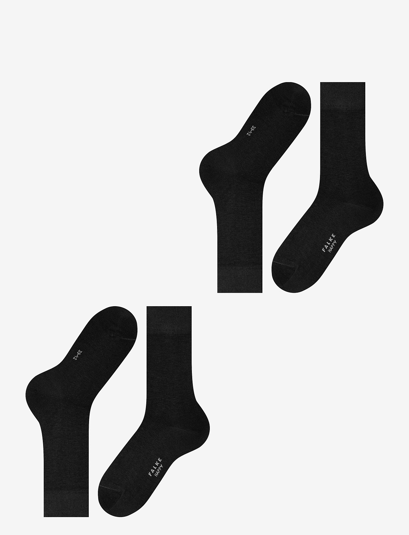 Falke - FALKE Happy 2P SO - klassikalised sokid - black - 3