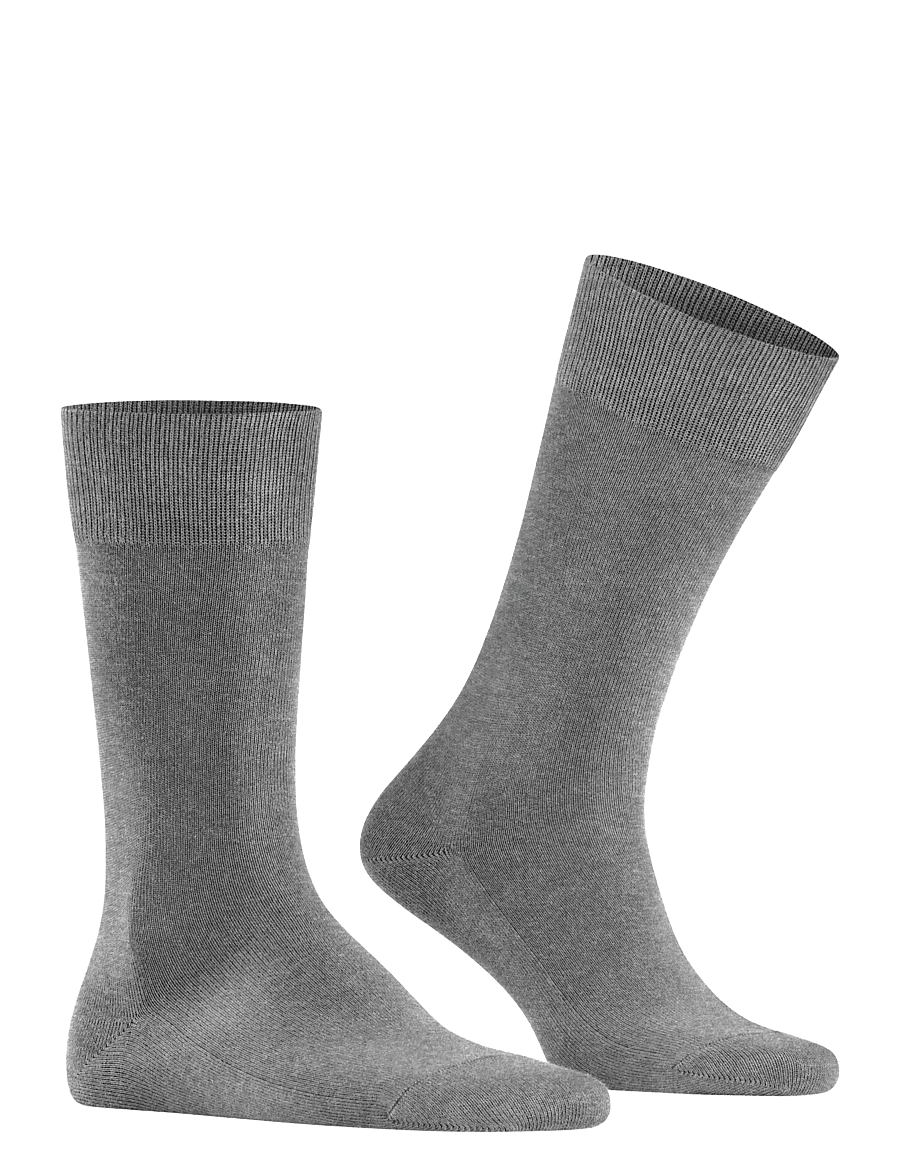 Falke - Family everyday casual - vanliga strumpor - light greymel. - 0