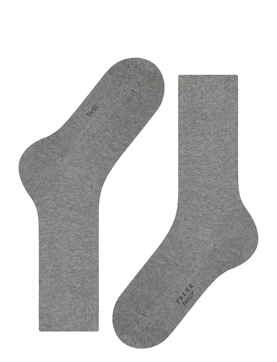 Falke - Family everyday casual - vanliga strumpor - light greymel. - 2