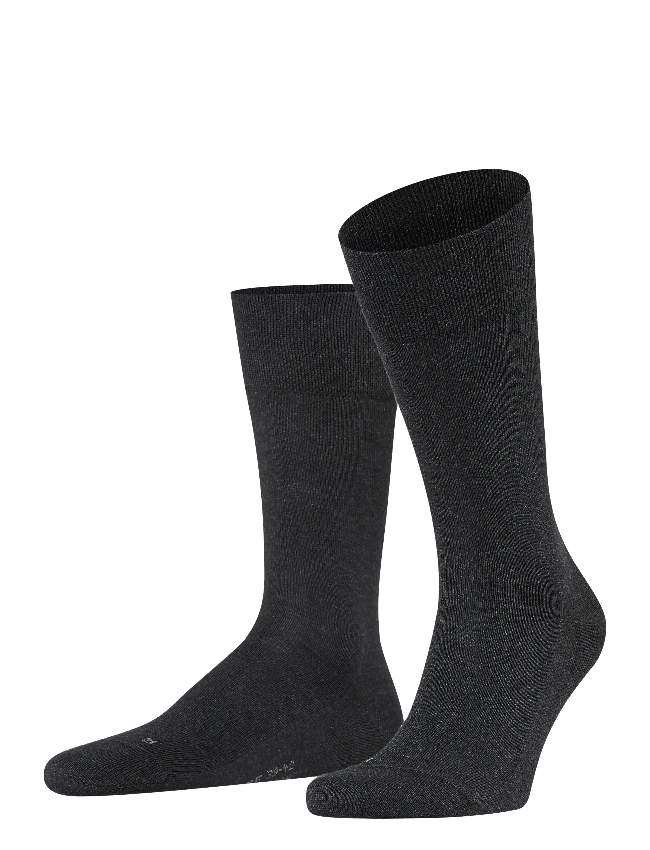 Falke Sensitive London soft-top suitable for diabetics - Falke - ANTHRA.MEL / black