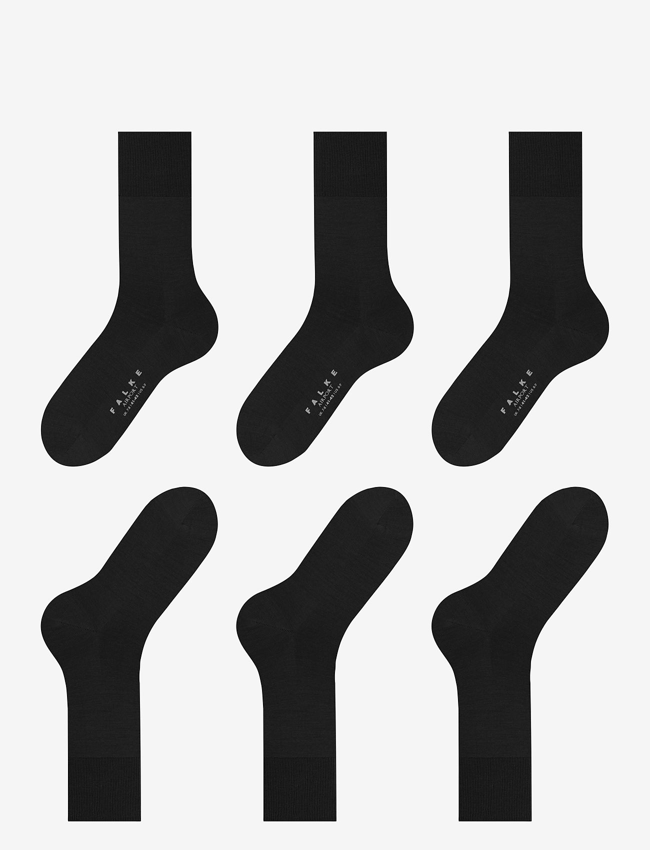 Falke - FALKE Airport Bundle 3P SO - sokker - black - 3