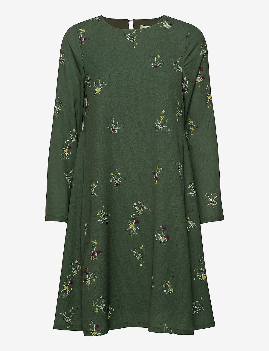 Fall Winter Spring Summer - Torn - midikleider - ikebana flower mini olive - 0