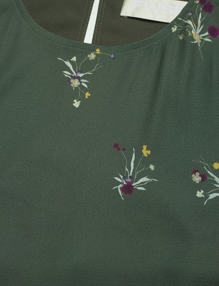 Fall Winter Spring Summer - Torn - midikleider - ikebana flower mini olive - 2