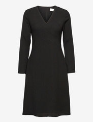 Fall Winter Spring Summer - I Don´t Textured Dress - sukienki do kolan i midi - jet black - 0