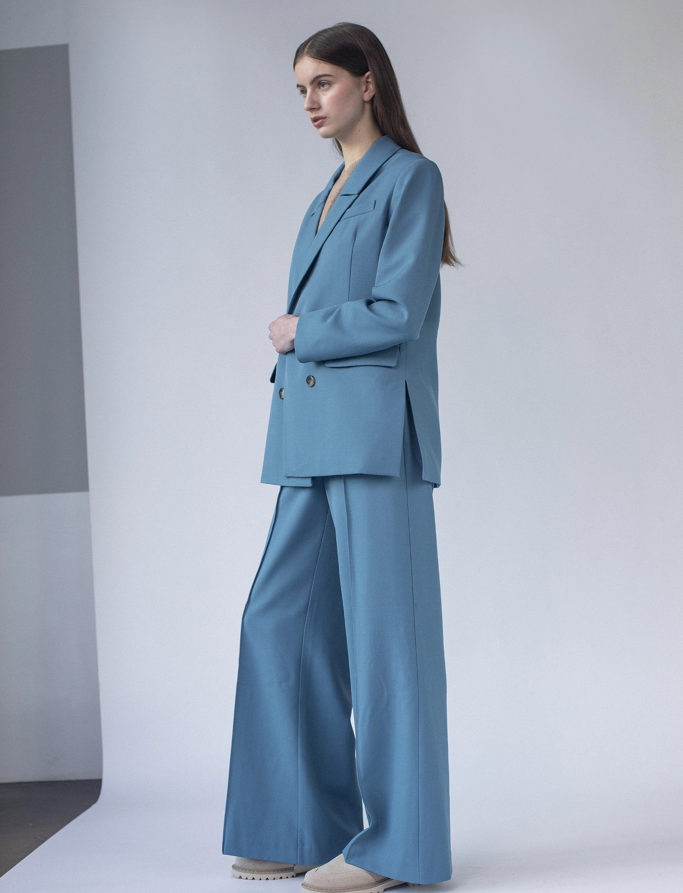 Fall Winter Spring Summer - Barbro Wide Leg - byxor - aegean blue - 3