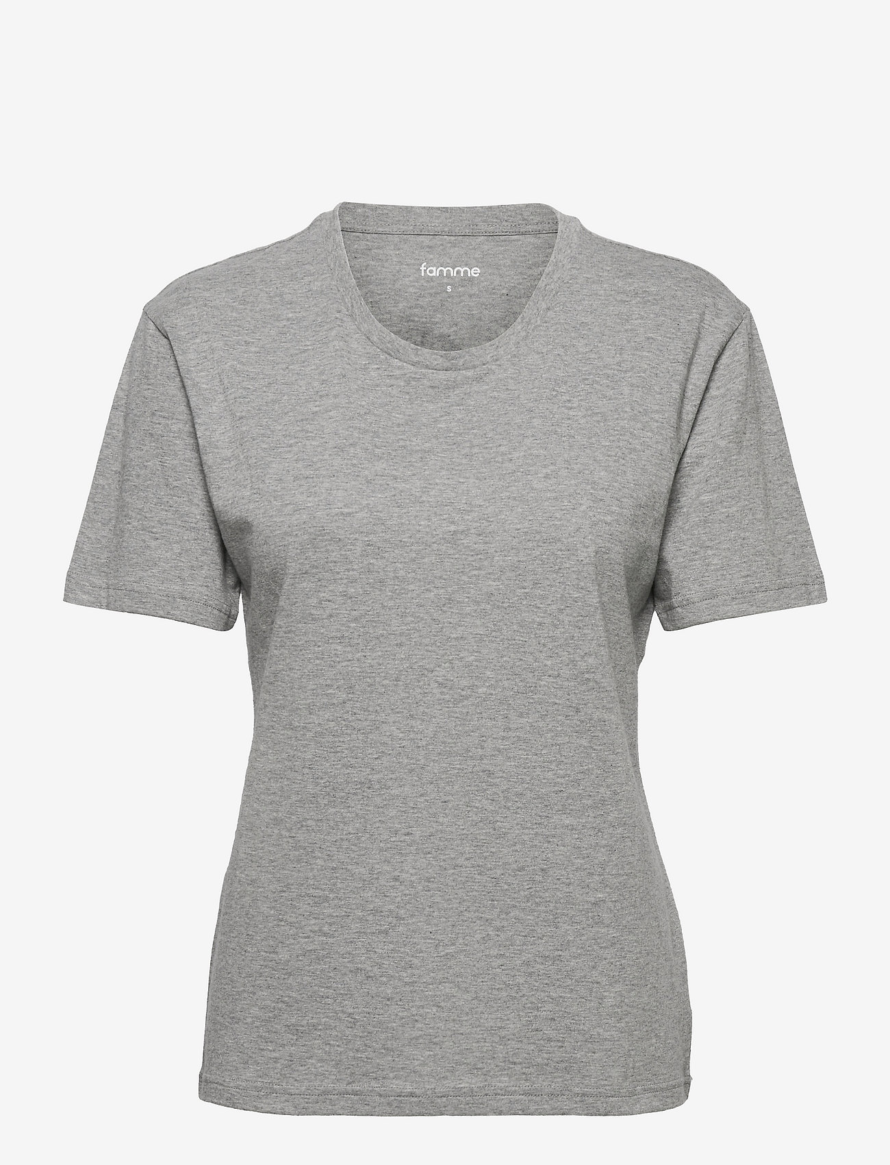 Famme - Pure Regular Fit T-shirt - t-shirts - dark grey - 0