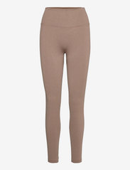 Ribbed Seamless Tights - BEIGE