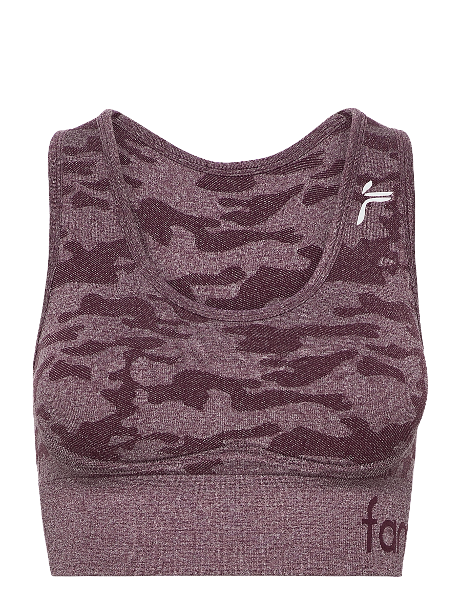 Famme - Camo Sports Bra - medium støtte - dark red - 0