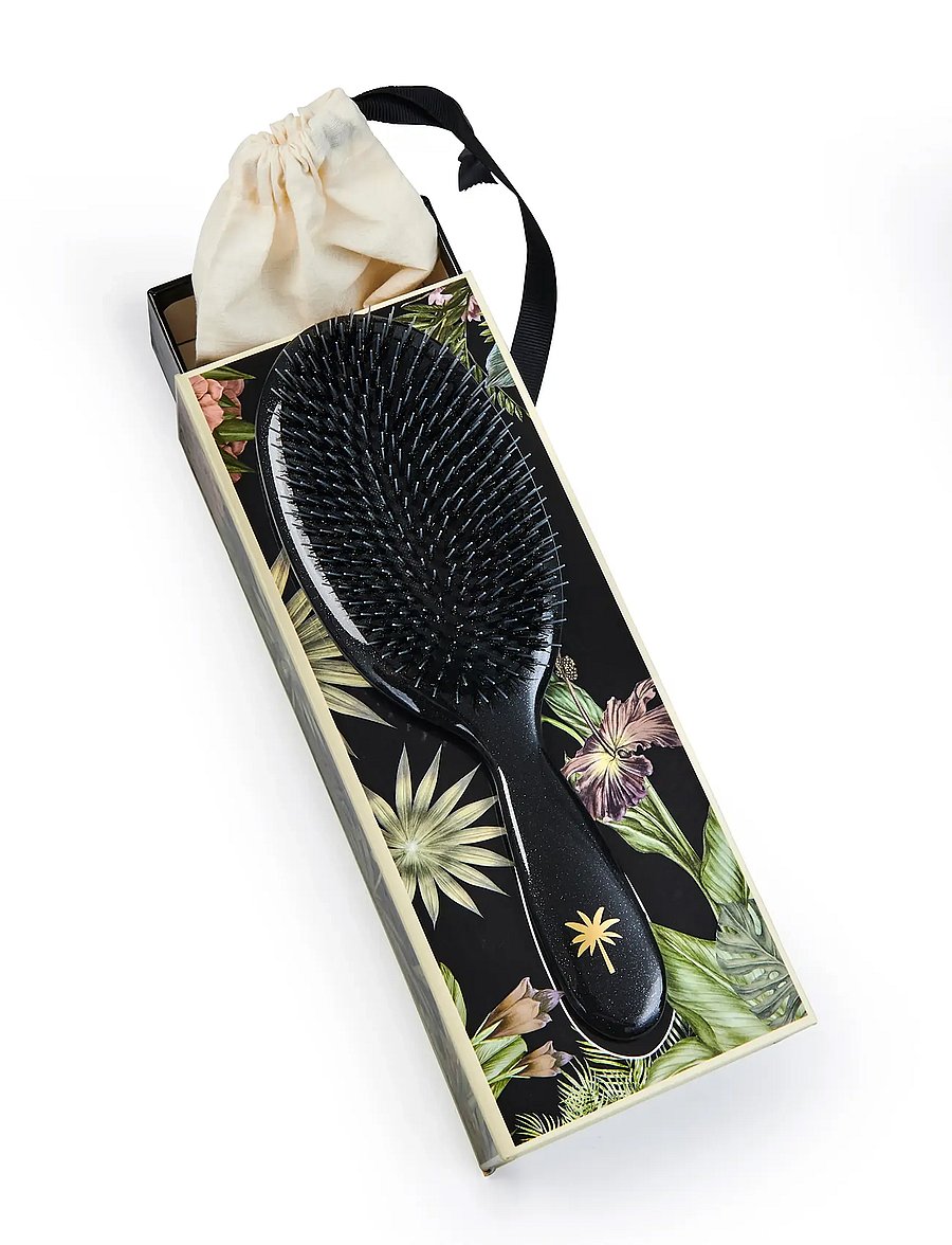Fan Palm - Stardust Large - detangling harjad - black w/glitter - 0