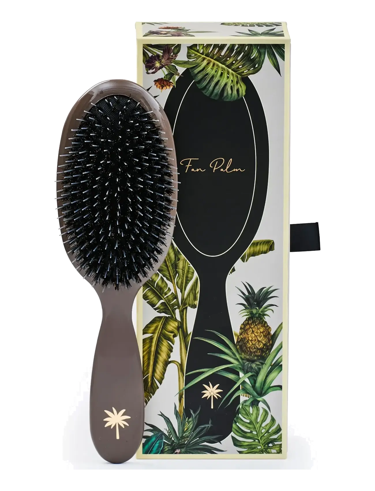 Fan Palm Mink Medium, One Size, Hair Brushes & Combs, Grau - Detangling Brush, Beauty
