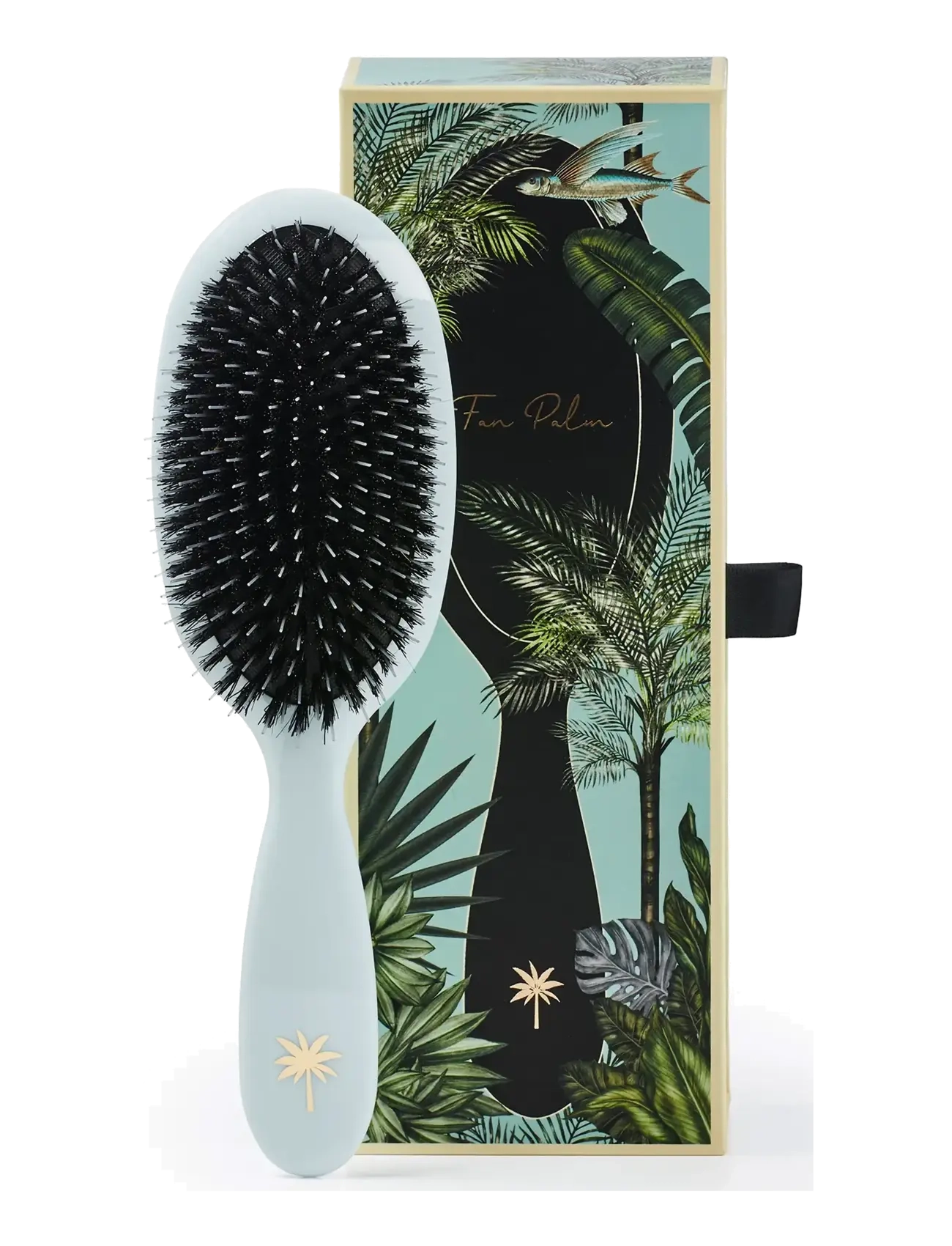 Fan Palm Maldives Medium, One Size, Hair Brushes & Combs, Creme - Detangling Brush, Beauty