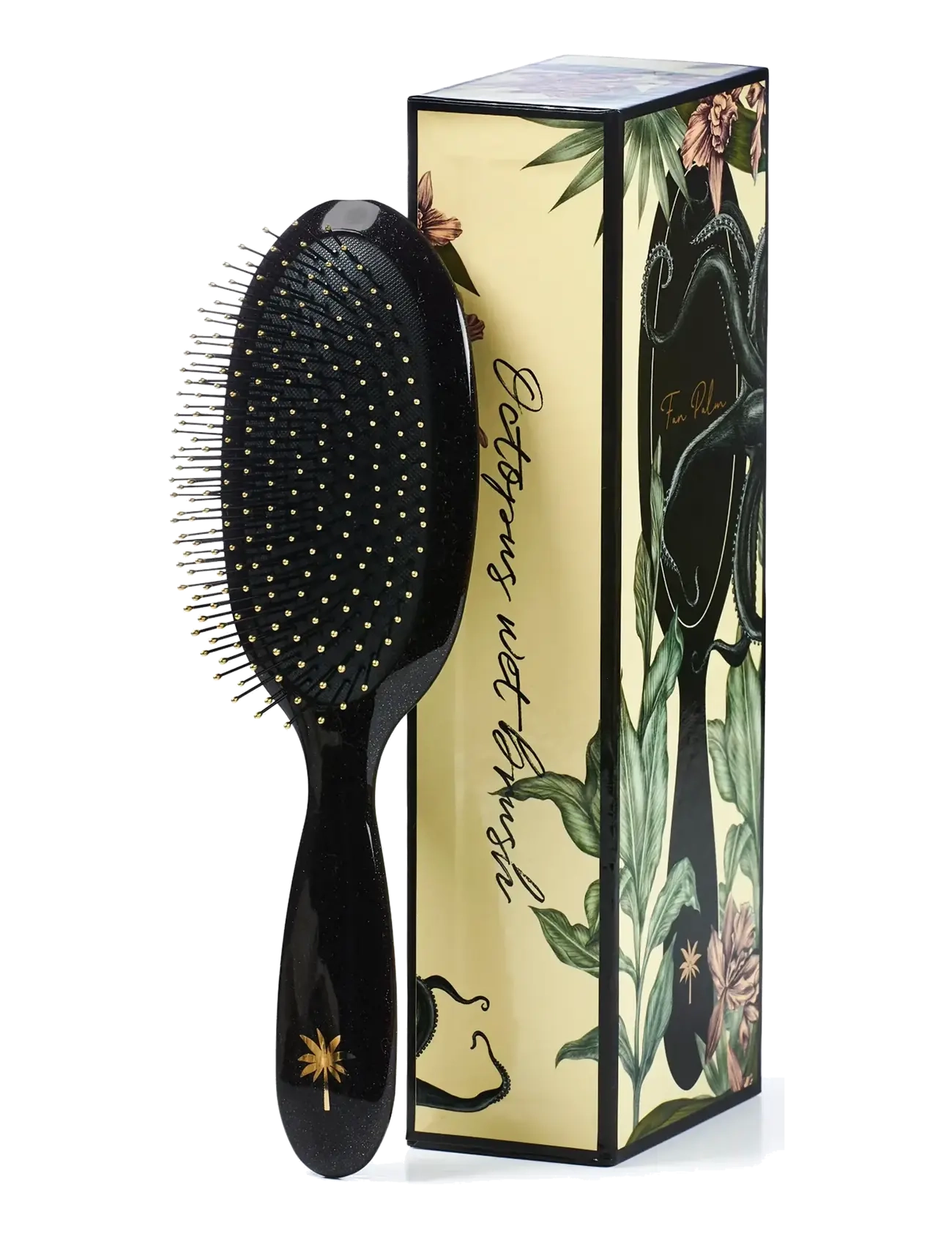 Fan Palm - Octopus Medium - black w/glitter - 1