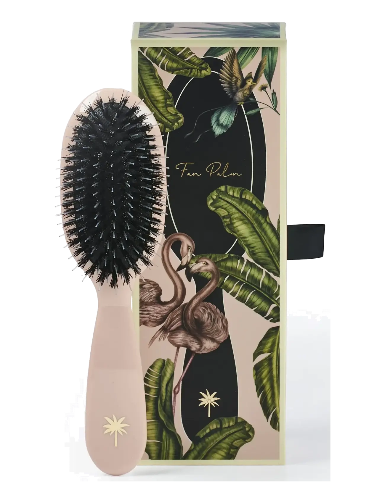 Fan Palm Paradise Small, One Size, Hair Brushes & Combs, Rosa - Detangling Brush, Beauty