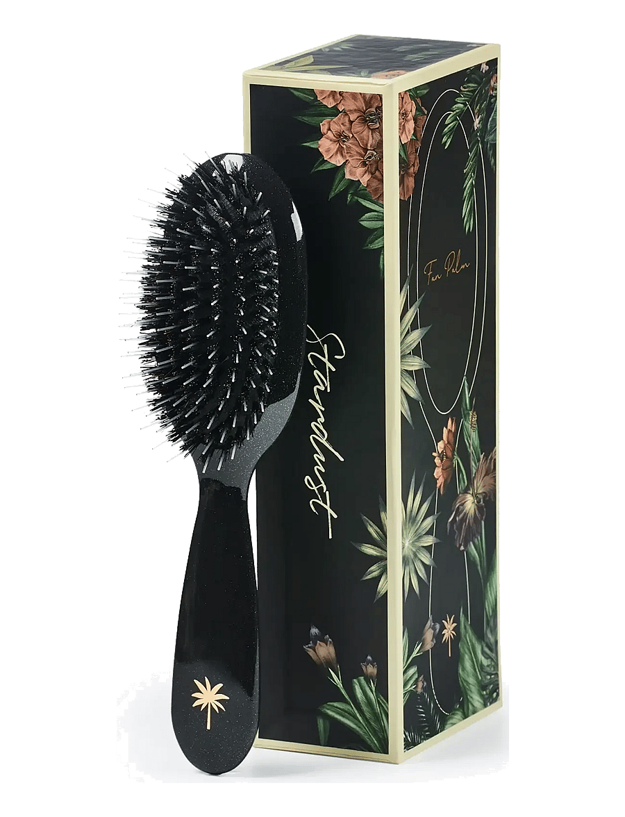 FANPALM - Stardust Small - detangling harjad - black w/glitter - 0
